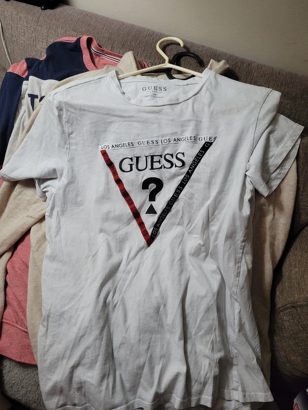 GUESS Men’s White Short Sleeve Logo Tee